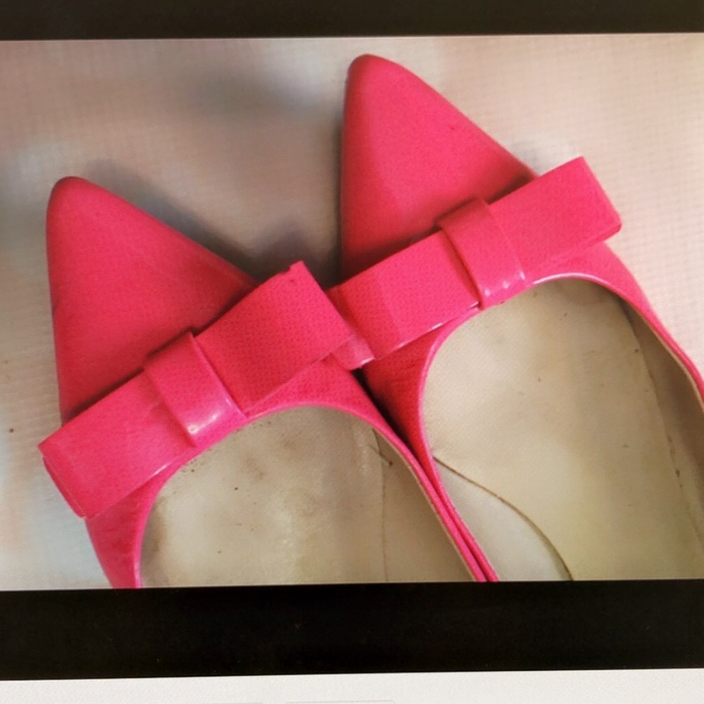 Kate spade ballet pink flats bow 7